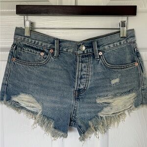 Free People Loving Good Vibrations Denim Shorts
